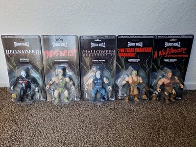 Juego completo de 5 figuras de terror Funko Savage World Freddy, Jason, Pinhead, Leatherface Foto 1 de 4