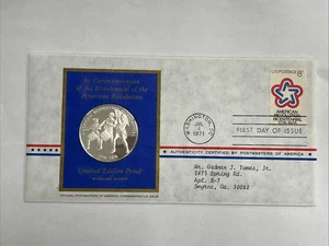 1971 Postmasters Of America .925 Bicentennial Of America FDI Coin - Picture 1 of 4