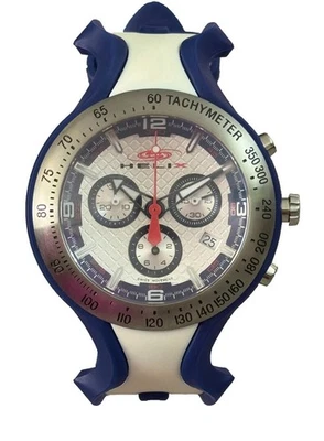 HELIX男士腕表HX420-05L04S计时腕表瑞士蓝色橡胶腕表 — 第 1/3 张图片