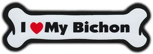 Dog Bone Magnet: I LOVE MY BICHON FRISE | Dogs Doggy Puppy | Car Automobile - Picture 1 of 1