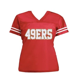 Neu 49ers Glitzer Jersey Shirt, San Francisco, Small Medium Large XL 2XL, Damen - Bild 1 von 7