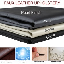 Faux Leather Marine Vinyl Upholstery Fabrics By the Yard 52"W Outdoor Waterproof