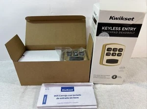 Kwikset 5006603 Polished Brass Metal Electronic Deadbolt - Picture 1 of 10