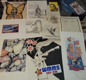 Lot of 11 watercolor &Illustration Art pieces - Picture 1 of 14