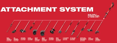 Milwaukee QUIK-LOK Attachments For M18 Power Head w/ QUIK-LOK 2825-20 & 3016-20 - Image 1 of 4