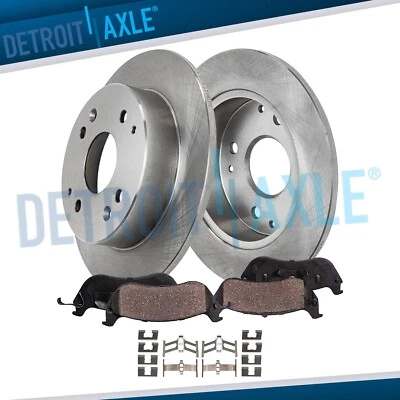 Rear Rotors Ceramic Brake Pads Brakes Kit for 1991-1997 Honda Accord Acura CL - Image 1 of 4