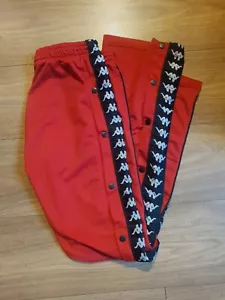 Vintage Kappa Trainingsanzug Unterteil Herren X Small - Medium M rot Druckknopf Poppers Retro - Bild 1 von 6