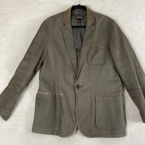 Danier Leather Linen Large Brown Mens Jacket Suit Coat - Picture 1 of 12