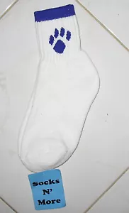 SOCKS N' MORE - NEU MIT ETIKETT - GRÖSSE 9-11 WEISS/LILA SOCKEN MIT BESATZ - HERGESTELLT IN DEN USA - Bild 1 von 2