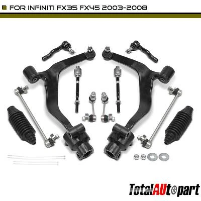 12x Brazo de control Rótula y barra estabilizadora Eslabón y extremo de varilla de amarre para INFINITI FX45 Foto 1 de 4