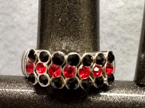 Georgia Bulldogs Red/Black  Game Day Team Color Crystal Stretch Ring Cover