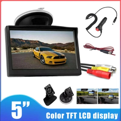 5'' Car Monitor Screen LCD Display for Rear View Reverse Camera With Car Charger - Image 1 of 4