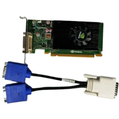 NVIDIA NVS 300 Dual Monitor VGA Graphics Video Card PCIe x16 Windows 10 - Image 1 of 4