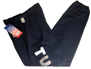 GK GRAPHIC SWEATPANTS ADULT LARGE NAVY SILVER METALLIC TUMBLE COTTON BLEND Gr. L - Bild 1 von 7