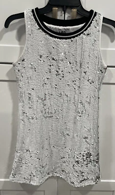 Vestido Mia New York Niñas XL Blanco Lentejuelas AK93 Foto 1 de 4