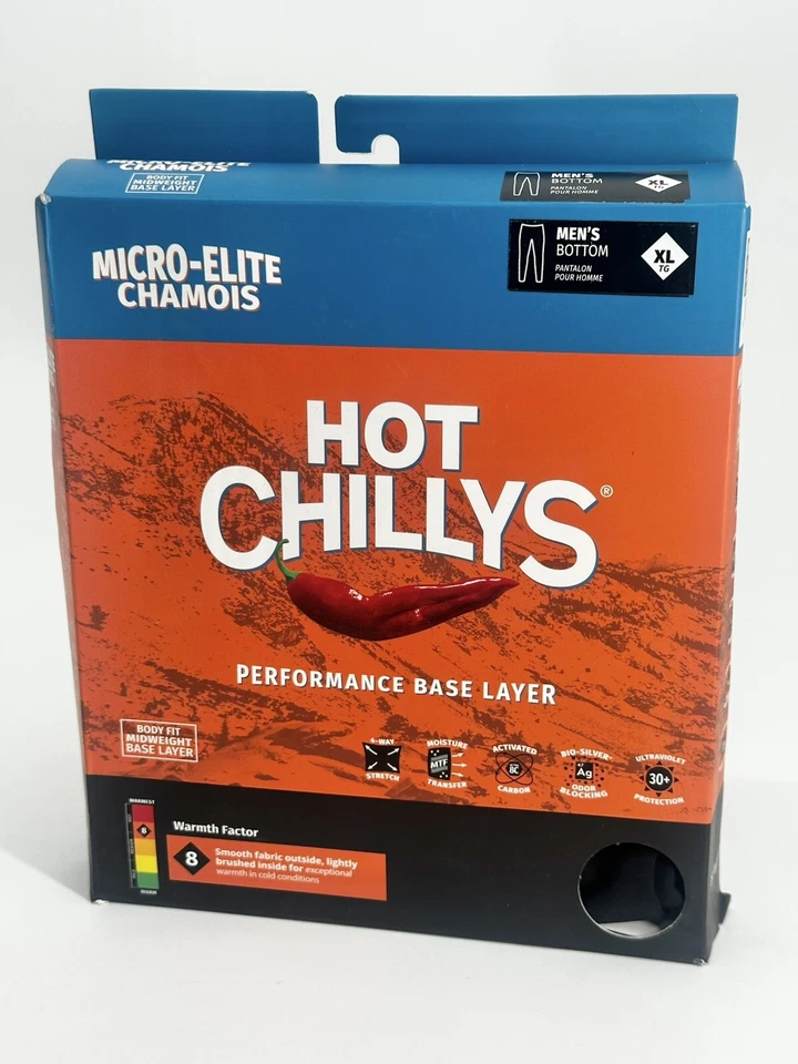 Hot Chillys Men's Micro Elite Chamois Ankle Tight Midweight Base Layer Black XL - Image 1 of 1