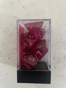 Chessex Würfel Borealis Magenta OLD GLITTER 7 Würfel - Set CHX 27424 OOP - Bild 1 von 18