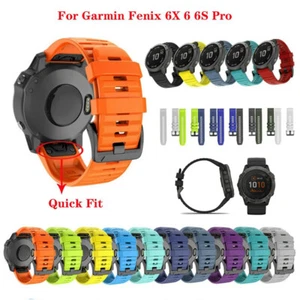 Silicone Easyfit Strap Band 20mm 22mm 26mm For Garmin Fenix 6X/6 Pro 3HR/5/5X - Bild 1 von 38