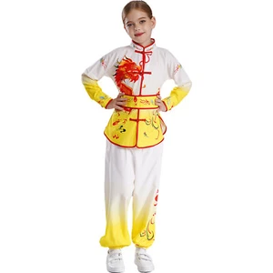 Unisex Uniform Sports Kung Fu Martial Tops With Pants Arts Wing Chun Belt Kids - Picture 1 of 89