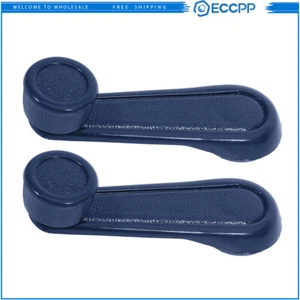 2x Inside Inner Left Right Window Crank Handle For 1979-1995 Toyota Pickup Blue - Picture 1 of 6