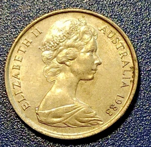 #955 Australia 1983 5 Cents Copper-Nickel Vintage Collectible World Coin - Picture 1 of 4