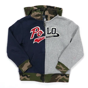 Polo Ralph Lauren ~ Boys size 5 ~ Full Zip Spell Out Color Block Camo Hoodie - Picture 1 of 10
