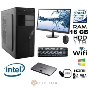 PC DESKTOP FISSO NUOVO COMPLETO ALANTIK 16GB 1TB WIFI MONITOR 22"TASTIERA MOUSE - Foto 1 di 1