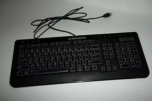 Dell AlienWARE Multimedia Slim Black Ergonomic USB Keyboard 40CM0 H9Y23 SK-8165 - Picture 1 of 9