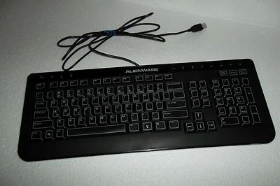 Dell AlienWARE Multimedia Slim Black Ergonomic USB Keyboard 40CM0 H9Y23 SK-8165 - Image 1 of 4