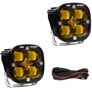 Baja Designs™ Squadron SAE J583 LED Amber Fog Lights Pair Kit & Wiring Harness - Picture 1 of 1