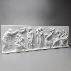 Scultura a pannello in rilievo greco antico artigianale, decorazione statua r... - Foto 1 di 7