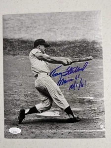 TRACY STALLARD Signed 8x10 Photo Yankees Roger Maris 61st Aaron Judge JSA COA - Picture 1 of 2