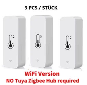 3 x WiFi Temperatur und Feuchtigkeitssensor für Tuya und Smart Life App - Bild 1 von 5