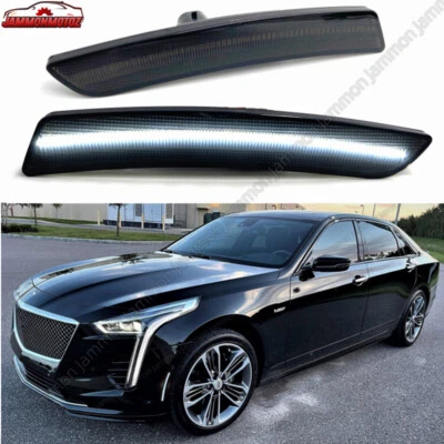 Белые светодиодные габаритные огни указатели поворота на бампер для Cadillac 2016-2020 CT6/CT6-V - Изображение 1 из 4