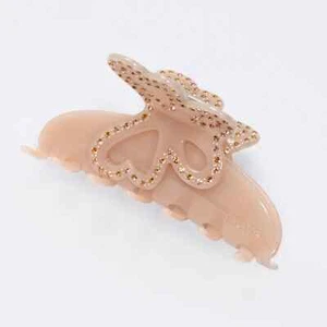 KATYA WORLD | MARIAH HAIR CLAW | NUDE ILLUSION | BUTTERFLY WITH CRYSTALS - Picture 1 of 3