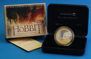 New Zealand - 2014 - 1 OZ Silver Proof Coin-  Hobbit  DRAGON Bilbo Baggins