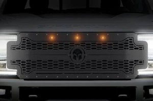 Custom Steel Grille for 17-19 Ford F250 F350 F450 Super Duty SPARTAN + Amber LED - Picture 1 of 2
