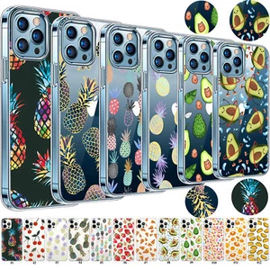 Fruit Pineapple Pattern Soft TPU Case Cover For iPhone 16 15 14 Pro Max 13 12 XR - Picture 1 of 96