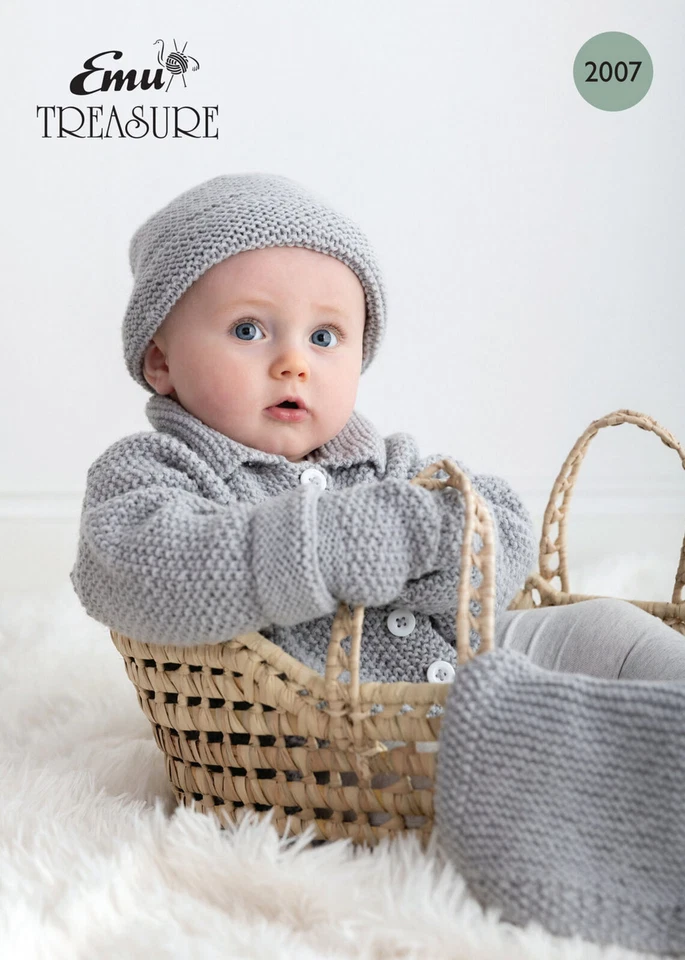 Baby Set: Jacket, Hat, Mitts, Bottees & Blanket In Emu Little Dots - Image 1 of 1