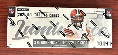 2021 Panini Luminance Football Hobby Box - Factory SEALED - 3 AUTO 1 Memorabilia - Image 1 of 3