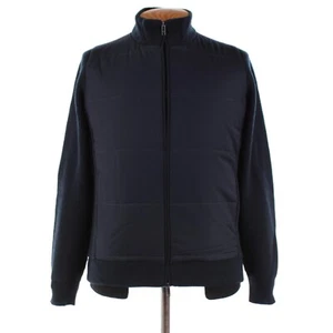 Luciano Barbera NWT Wool / Cashmere Mixed Media Jacket Size 50 (M US) In Blue - Picture 1 of 10