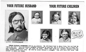 Original Vintage 1950s? Comic Humor POSTCARD Your Future Husband Children Unused - Picture 1 of 2