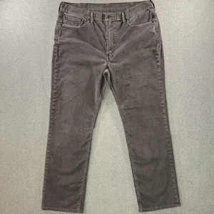 Levi’s 514 Straight Leg Corduroy Pants Men’s 38x32 Gray Mid Rise Zip Fly Button - Picture 1 of 13