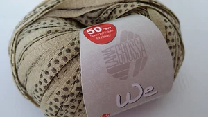 500 g We Lana Grossa Fb 303 schlamm 100 % Baumwolle Bändchengarn Stricken Rest - Bild 1 von 3