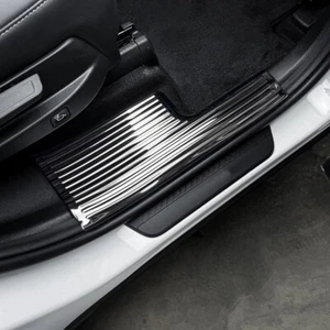 Black Stainless Door Sill Plate Cover Protector for Kia Sorento MQ4 2024 2025 - Picture 1 of 5
