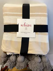 WHIM by Martha Stewart - Throw Blanket - Band Together Throw - Tan - 50'x60 in - Picture 1 of 3