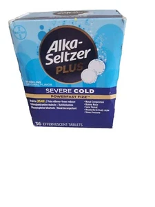 Tableta Alka Seltzer Plus Severo Frío Brillante Original Powerfast Fizz 36. 2/26 - Imagen 1 de 2
