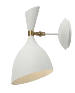 JONATHAN Y JYL9066B Josef 7 in. LED White and Gold Retro Iron Wall Sconce Light - Picture 1 of 10