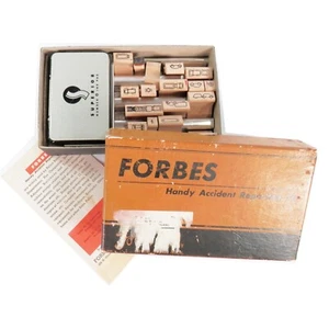 Vtg Forbes Handy Car Accident Report Rubber Stamp Kit 60s Auto Traffic Vehicle - Picture 1 of 11
