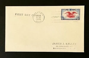 StampTLC US C23 6c Eagle Shield Olive Branch Arrows Dayton Ohio FDC May 14 1938 - Picture 1 of 2